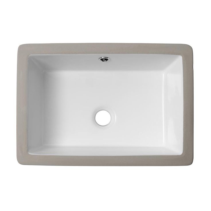 LORDEAR 18 in. Undermount Bathroom Vessel Sink Modern Rectangle Porcelain Ceramic Lavatory Vanity Bathroom Sink in Pure White