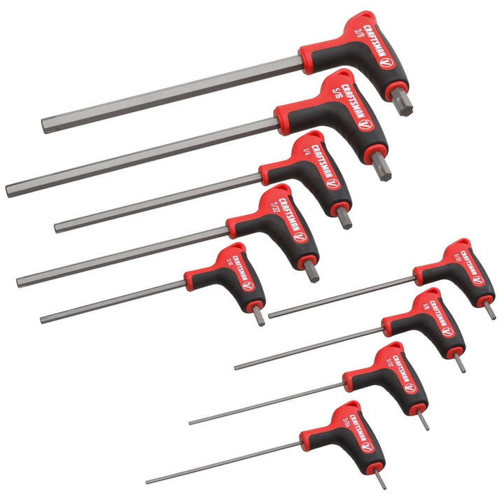 Craftsman V-Series X-Tract Technology SAE T-Handle Hex Key Set, 9 pc