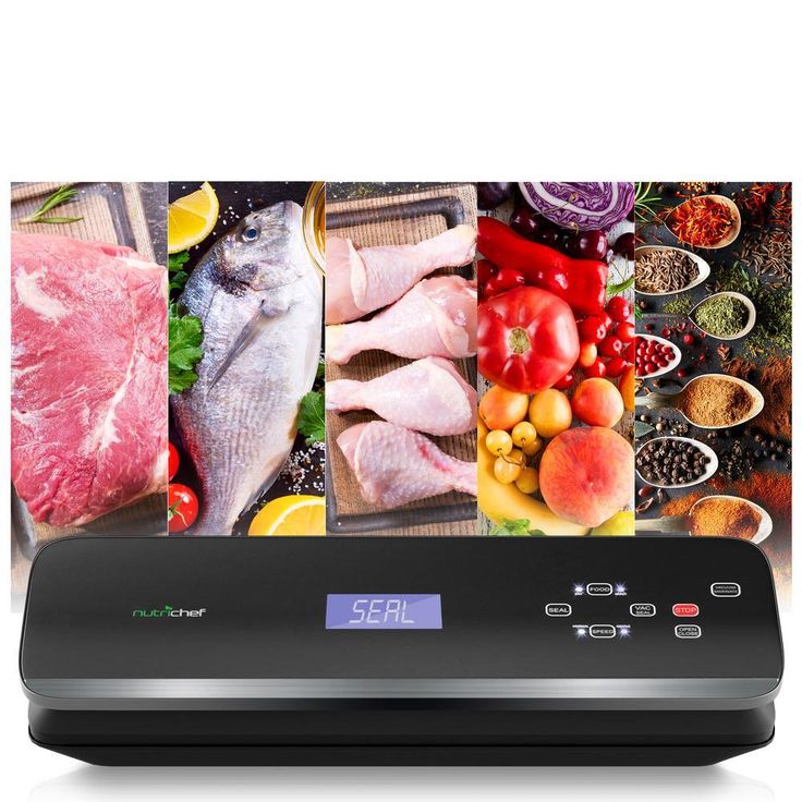 White with Soft Touch Digital Button Controls Food Vacuum Sealer Electric Air Sealing Preserver System