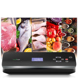 White with Soft Touch Digital Button Controls Food Vacuum Sealer Electric Air Sealing Preserver System