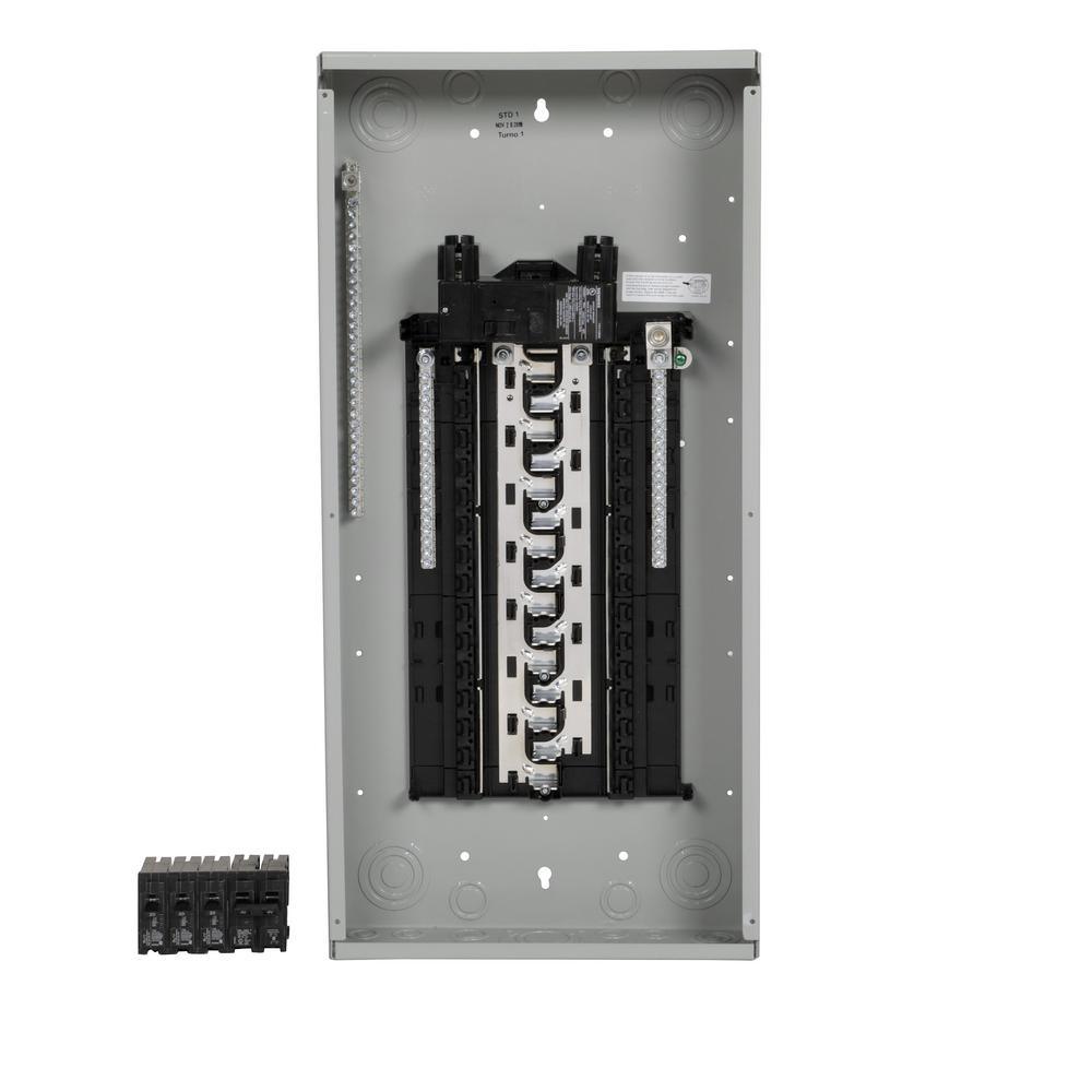 SN Series 100 Amp 20-Space 20-Circuit Main Breaker Plug-On Neutral Load Center Value Pack - Super Arbor