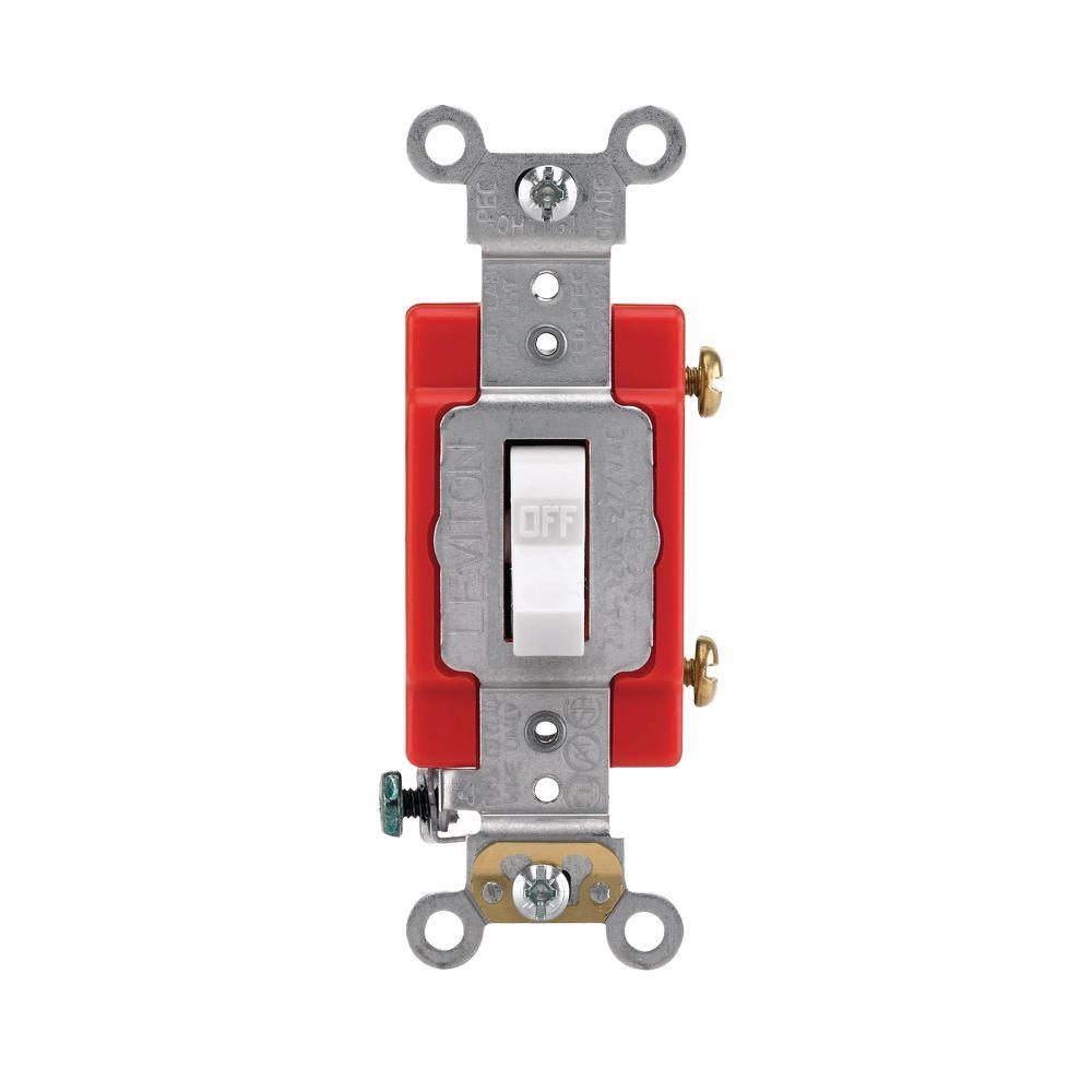15/20 Amp Industrial Toggle Switch, White - Super Arbor