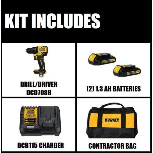 ATOMIC 20-Volt MAX Lithium-Ion Brushless Cordless Compact 1/2 in. Drill Driver w/ (2) Batteries 1.3Ah, Charger & Bag - Super Arbor