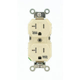 20 Amp Industrial Grade Weather/Tamper Resistant Self Grounding Duplex Outlet, White - Super Arbor