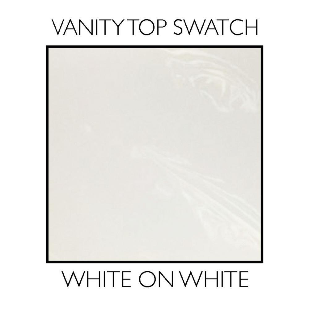 49 in. W x 19 in. D Cultured Marble Vanity Top with White on White Bowl - Super Arbor