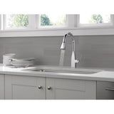 Xander Single-Handle Pull-Down Sprayer Kitchen Faucet in Chrome - Super Arbor