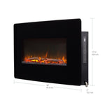 Winslow 35 in. Wall-Mount/Tabletop Linear Electric Fireplace in Black - Super Arbor