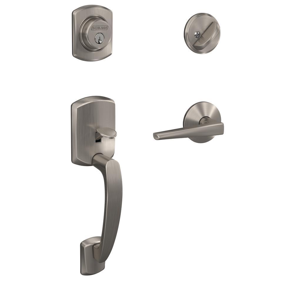 Custom Greenwich Matte Black Single Cylinder Door Handleset with Eller Door Lever - Super Arbor