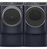 GE 7.8 cu. ft. Smart 240-Volt Sapphire Blue Stackable Electric Vented Dryer with Steam and Sanitize Cycle, ENERGY STAR