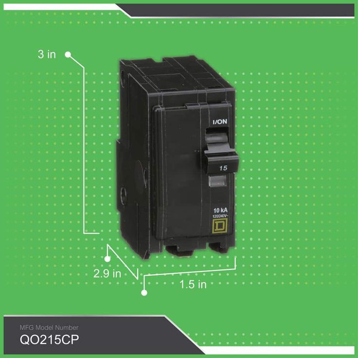 Square D QO 15 Amp 2-Pole Circuit Breaker