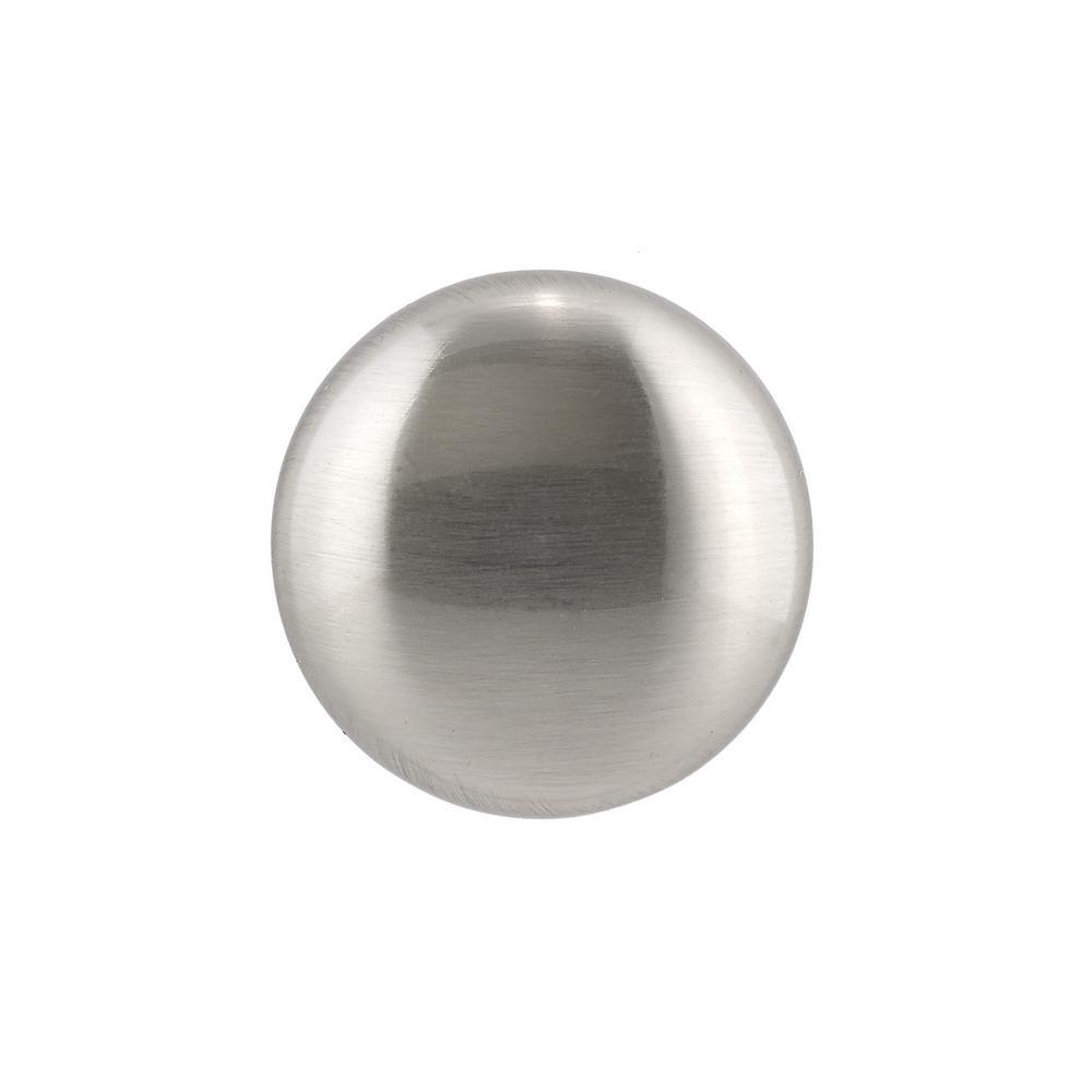 1-1/4 in. (32 mm) Brushed Nickel Contemporary Metal Cabinet Knob - Super Arbor