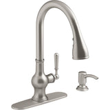 Capilano Single-Handle Pull-Down Sprayer Kitchen Faucet with Boost Technology in Oil-Rubbed Bronze - Super Arbor