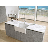 La Toscana Farmhouse Apron-Front Fireclay 27 in. Single Basin Kitchen Sink in White