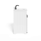 Style Selections Morriston 24-in White Undermount Single Sink Bathroom Vanity with White Engineered Stone Top