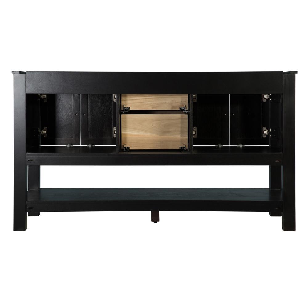 Gazette 60 in. W Bath Vanity Cabinet Only in Espresso for Double Bowl Design - Super Arbor