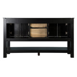 Gazette 60 in. W Bath Vanity Cabinet Only in Espresso for Double Bowl Design - Super Arbor
