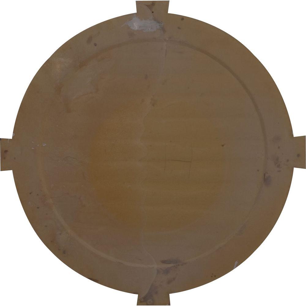 24 in. x 24 in. Round Primed Polyurethane Paintable Gable Louver Vent - Super Arbor