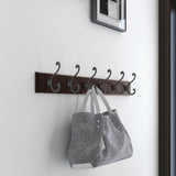 Scroll 24 in. Cocoa and Soft Iron Hook Rack - Super Arbor