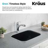 Kraus Oren Chrome 1-Handle Deck-Mount Pull-Out Handle Kitchen Faucet