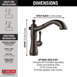 Delta Cassidy Venetian Bronze 1-Handle Deck-Mount Pull-Out Handle Kitchen Faucet