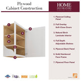 Home Decorators Collection Washington 9 in. W x 12 in. D x 30 in. H Assembled Plywood Wall Kitchen Cabinet in Vanguard Oak with Soft Close