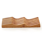 11-Slot In-Drawer Bamboo Knife Storage Block Organizer