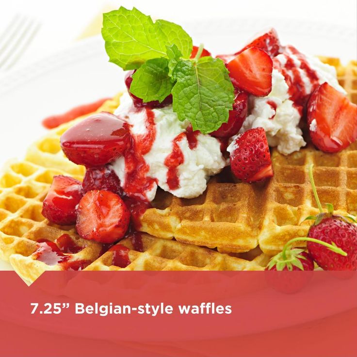 7.25 in. Silver Belgian Waffle Maker
