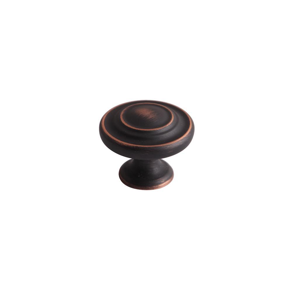 1.3 in. Oil Rubbed Bronze Traditional Top Ring Cabinet Knob (25-Pack) - Super Arbor