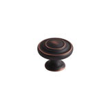 1.3 in. Oil Rubbed Bronze Traditional Top Ring Cabinet Knob (25-Pack) - Super Arbor