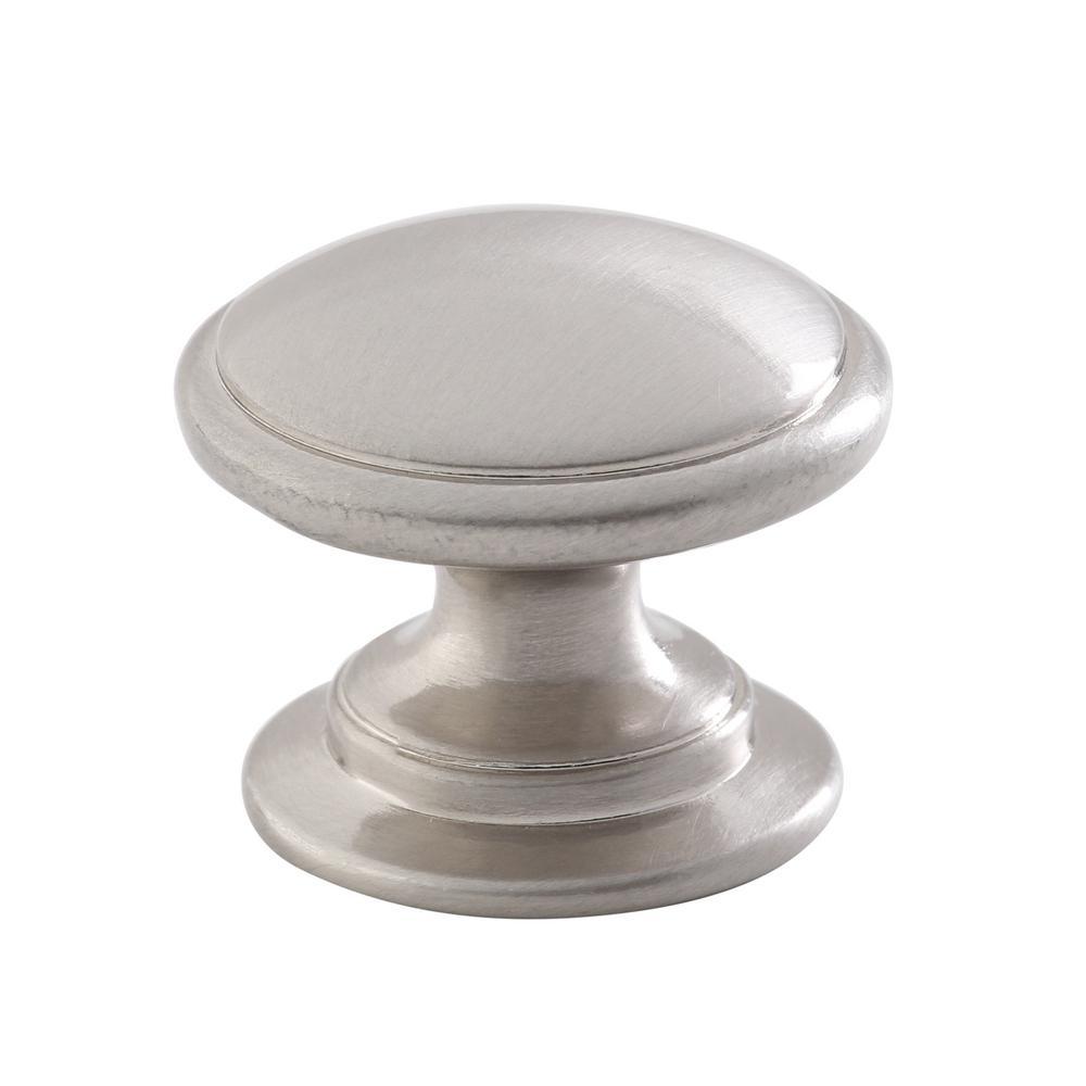 Williamsburg 1.25 in. Satin Nickel Cabinet Hardware Cabinet Knob - Super Arbor