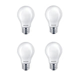 Philips 60-Watt Equivalent A19 Non-Dimmable Energy Saving Frosted Classic Glass LED Light Bulb Soft White (2700K) (4-Pack)