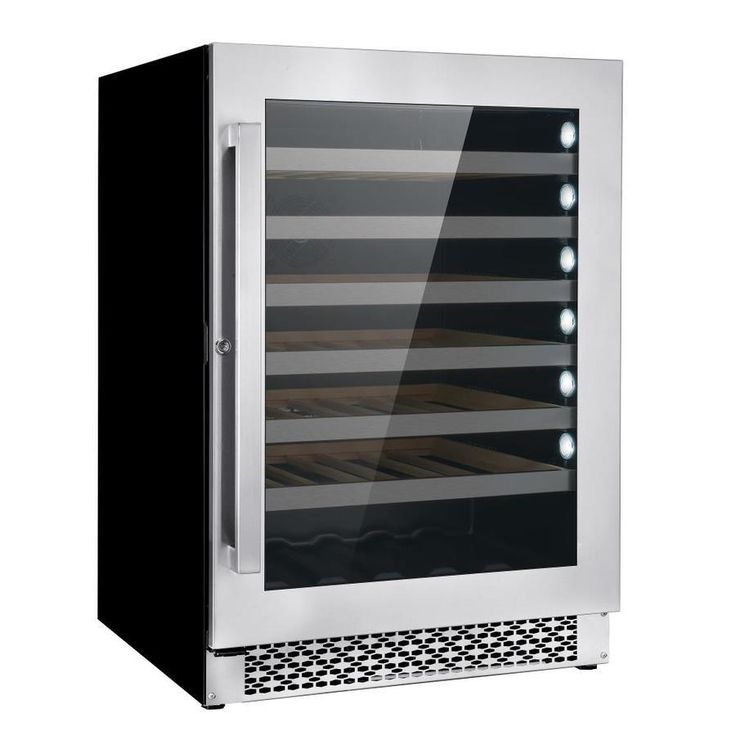Cosmo 48-Bottle Capacity Stainless Steel Built-In/Freestanding Wine Chiller