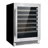 Cosmo 48-Bottle Capacity Stainless Steel Built-In/Freestanding Wine Chiller