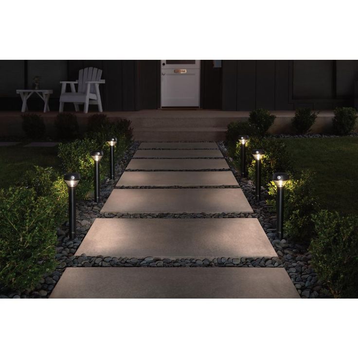 Ring Smart Lighting Motion Activated Outdoor Solar Integrated LED Black Pathlight with Smart Lighting Bridge (2-Pack)