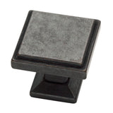 Classic Square 1-1/9 in. (28 mm) Champagne Bronze Cabinet Knob - Super Arbor