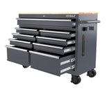 Kobalt 46.1-in L x 37.2-in H 9-Drawers Rolling Gray Wood Work Bench