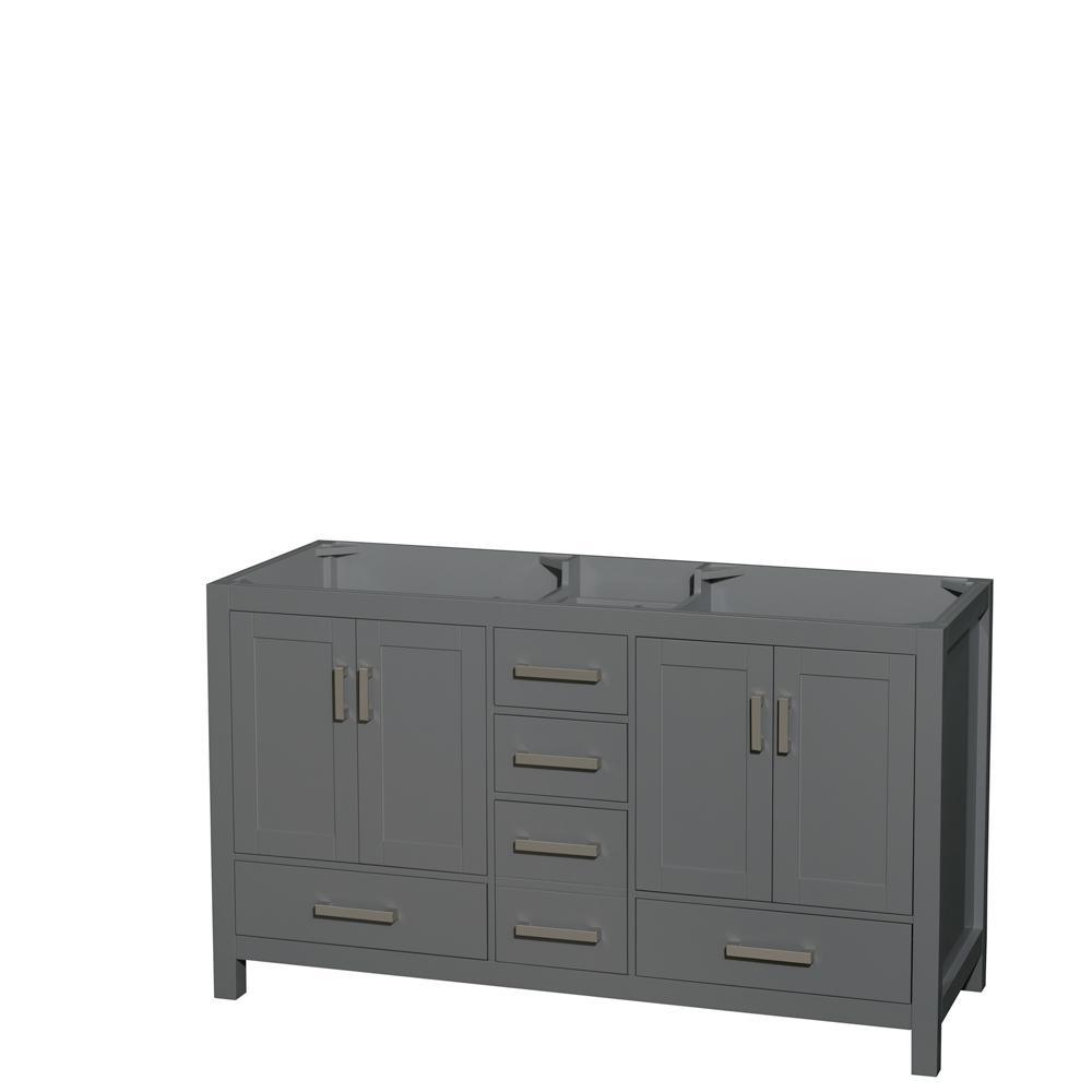 Sheffield 59 in. Double Vanity Cabinet Only in White - Super Arbor