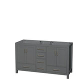 Sheffield 59 in. Double Vanity Cabinet Only in White - Super Arbor