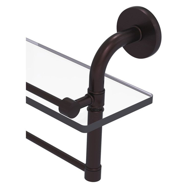 Allied Brass Remi Antique Bronze 1-Tier Brass Wall Mount Bathroom Shelf