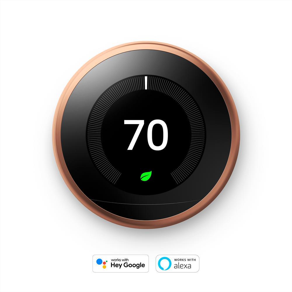Nest Learning Thermostat 3rd Gen in Copper - Super Arbor