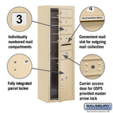 Salsbury Industries 11-Door High Surface-Mounted 4C Horizontal Mailbox with Parcel Locker, Sandstone