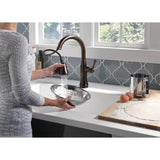 Delta Cassidy Touch2O Venetian Bronze 1-Handle Deck-Mount Pull-Down Touch Kitchen Faucet