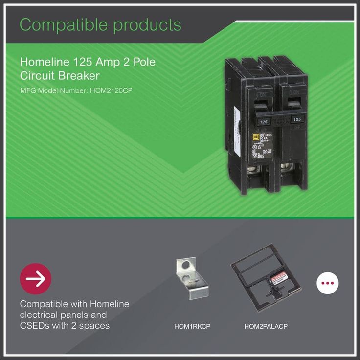 Square D Homeline 125-Amp 2-Pole Main Circuit Breaker