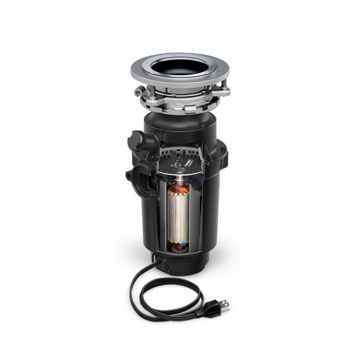 MOEN Lite Series 1/3 HP Continuous Feed Garbage Disposal with Power Cord and Universal Mount