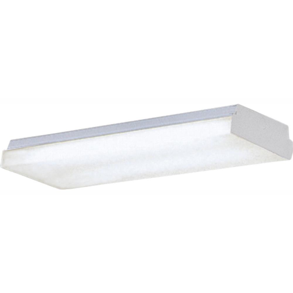 2-Light White Fluorescent Fixture - Super Arbor