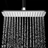 1-Spray 13.75 in. Single Wall Mount Fixed Rain Shower Head in Black Chrome - Super Arbor