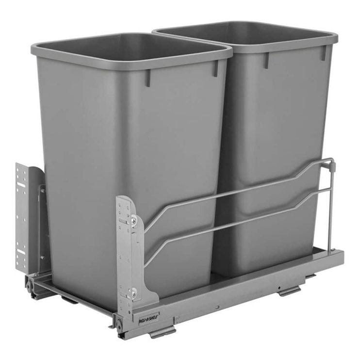 11-in x 22-in x 19-in 27-Quart Soft Close Double Pull Out Trash Can