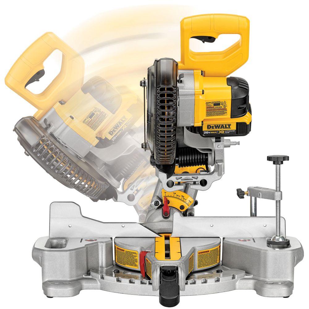 20-Volt MAX Lithium-Ion Cordless 7-1/4 in. Miter Saw with Battery 4Ah and Charger - Super Arbor
