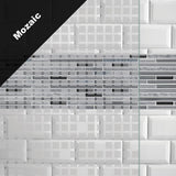 Simplicity 60 in. x 58-1/8 in. Semi-Frameless Traditional Sliding Bathtub Door in Nickel with Mozaic Glass - Super Arbor