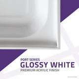 Port 36 in. x 48 in. Double Threshold Shower Base in White - Super Arbor